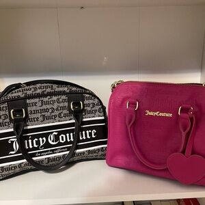 Juicy Couture pink and black bag bundle!